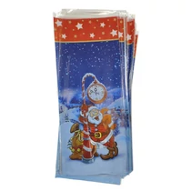Mikulászacskó műanyag 15x35 cm Órás 100 darabos Mikulászacskó műanyag 15x35 cm Órás 100 darabos