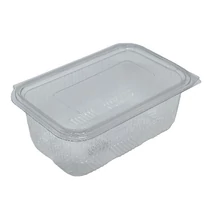 Műanyag salátás egybefedeles tál PET 1 liter 100 darabos