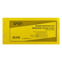 Nyomtatvány bevételi pénztárbizonylat költségvetési szervek részére VECTRALINE fekvő 25x3 lapos Nyomtatvány bevételi pénztárbizonylat költségvetési szervek részére VECTRALINE fekvő 25x3 lapos