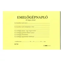 Nyomtatvány emelőgépnapló A/5 fekvő Nyomtatvány emelőgépnapló A/5 fekvő