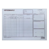 Nyomtatvány gépüzemnapló  A/4 25x3 Nyomtatvány gépüzemnapló  A/4 25x3
