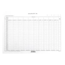 Nyomtatvány jelenléti ív A/3 havi Nyomtatvány jelenléti ív A/3 havi