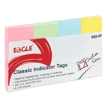 Oldaljelölő EAGLE 652-5P papír pasztell vegyes szín 4x50 lap