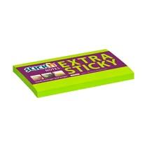 Öntapadós jegyzettömb STICK`N extra erős 76x127mm neon zöld 90 lap Öntapadós jegyzettömb STICK`N extra erős 76x127mm neon zöld 90 lap