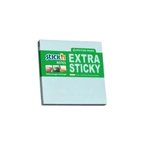 Öntapadós jegyzettömb STICK`N extra erős 76x76mm újrahasznosított pasztell kék 90 lap Öntapadós jegyzettömb STICK`N extra erős 76x76mm újrahasznosított pasztell kék 90 lap
