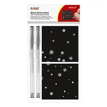 Öntapadós jegyzettömb szett EAGLE 75x75mm fekete 2db öntapadós jegyzettömb 2db ezüst tollal Öntapadós jegyzettömb szett EAGLE 75x75mm fekete 2db öntapadós jegyzettömb 2db ezüst tollal