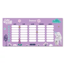 Órarend ARS UNA egylapos kétoldalas Cute Animals-Unicorn Órarend ARS UNA egylapos kétoldalas Cute Animals-Unicorn