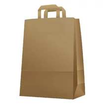 Papírtáska szalagfüles 260x120x350 mm barna