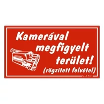 Piktogram Kamerával megfigyelt terület piros Piktogram Kamerával megfigyelt terület piros