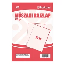 Rajzlap műszaki FORTUNA A/3 180 g 10 lapos Rajzlap műszaki FORTUNA A/3 180 g 10 lapos