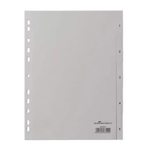 Regiszter DURABLE műanyag nyomtatott A/4 1-5 részes szürke