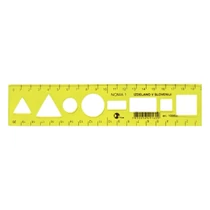 Sablon vonalzó OPTIMA fluor 20cm