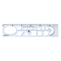 Sablon vonalzó OPTIMA kék 30cm