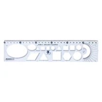 Sablon vonalzó OPTIMA kék 30cm