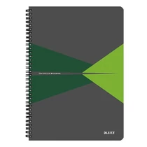 Spirálfüzet vonalas LEITZ Office A/5 90 lapos PP borítóval zöld Spirálfüzet vonalas LEITZ Office A/5 90 lapos PP borítóval zöld