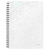 Spirálfüzet kockás LEITZ Wow A/4 80 lapos fehér Spirálfüzet kockás LEITZ Wow A/4 80 lapos fehér