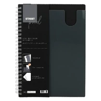 Spirálfüzet vonalas STREET Pad A/4 80 lapos fekete