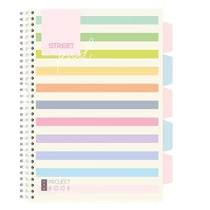 Spirálfüzet vonalas STREET Pad A/4 100 lapos regiszteres világos csíkos Spirálfüzet vonalas STREET Pad A/4 100 lapos regiszteres világos csíkos