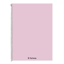 Spirálfüzet kockás FORTUNA Monocolor A/4 70 lapos pasztell rózsaszín