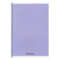 Spirálfüzet vonalas FORTUNA Monocolor A/5 70 lapos pasztell lila