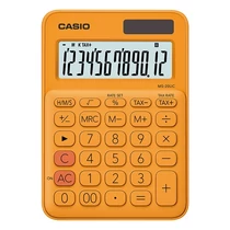 Számológép asztali CASIO MS 20 UC 12 digit narancs Számológép asztali CASIO MS 20 UC 12 digit narancs