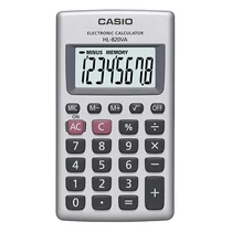 Számológép zseb CASIO HL 820 VA 8 digit ezüst