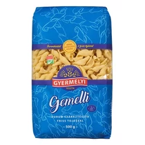 Száraztészta gemelli GYERMELYI 2 tojásos durum 500 g Száraztészta gemelli GYERMELYI 2 tojásos durum 500 g