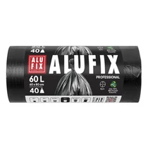 Szemeteszsák ALUFIX 60L fekete HDPE 60x80 cm 40 darabos