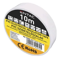Szigetelőszalag ENTAC 19mmx10m fehér Szigetelőszalag ENTAC 19mmx10m fehér