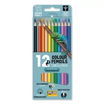 Színes ceruza ARS UNA háromszögletű + hegyező 12 darabos Színes ceruza ARS UNA háromszögletű + hegyező 12 darabos