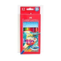 Színes ceruza FABER-CASTELL Aquarell hatszögletű 12 darabos+ecset Színes ceruza FABER-CASTELL Aquarell hatszögletű 12 darabos+ecset
