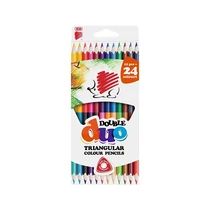 Színes ceruza ICO Süni Duo háromszögletű kétvégű 12 darabos 24 színű