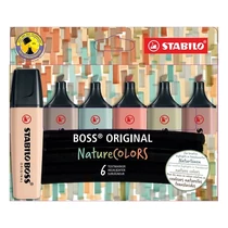 Szövegkiemelő STABILO Boss NatureColors 6 darabos Szövegkiemelő STABILO Boss NatureColors 6 darabos