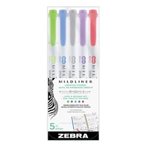 Szövegkiemelő kétvégű ZEBRA Mildliner cool & refined 1,4-4,0 mm 5 darabos Szövegkiemelő kétvégű ZEBRA Mildliner cool & refined 1,4-4,0 mm 5 darabos