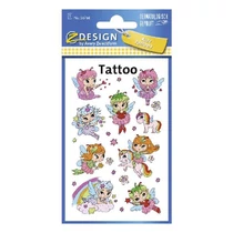 Tetoválás matrica AVERY tündérlányok és unikornisok Tetoválás matrica AVERY tündérlányok és unikornisok