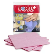 Törlőkendő univerzális BONUS + Uni 38x38 cm 3 darabos