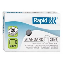 Tűzőkapocs RAPID 26/6 1000 darabos Tűzőkapocs RAPID 26/6 1000 darabos