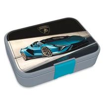 Uzsonnás doboz ARS UNA Lamborghini osztott műanyag 216x153x52 mm Uzsonnás doboz ARS UNA Lamborghini osztott műanyag 216x153x52 mm