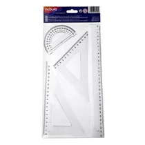 Vonalzókészlet NEBULO 30 cm vonalzóval 4 darabos