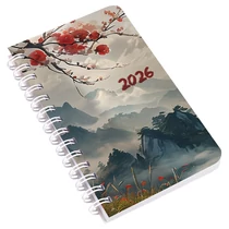 Zsebnaptár REALSYSTEM SP3 spirál mini 78x128mm heti fehér lapos Japán 2026. Zsebnaptár REALSYSTEM SP3 spirál mini 78x128mm heti fehér lapos Japán 2026.