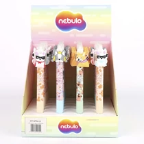 Zseléstoll NEBULO nyomógombos radírozható 0,7 mm Pörgetős kutyusok Zseléstoll NEBULO nyomógombos radírozható 0,7 mm Pörgetős kutyusok