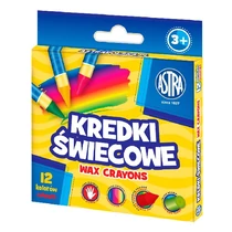 Zsírkréta ASTRA kerek hegyezett törésálló 12 színű Zsírkréta ASTRA kerek hegyezett törésálló 12 színű