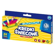 Zsírkréta ASTRA kerek hegyezett törésálló 24 színű Zsírkréta ASTRA kerek hegyezett törésálló 24 színű