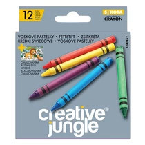 Zsírkréta CREATIVE JUNGLE Grey kerek hegyezett 12 színű Zsírkréta CREATIVE JUNGLE Grey kerek hegyezett 12 színű