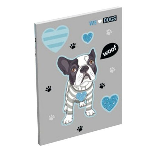 Notesz LIZZY CARD A/7 papírfedeles We Love Dogs Woof