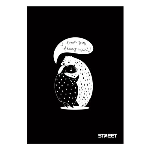 Füzet STREET Black&White A/5 54 lapos kockás