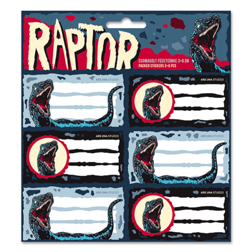 Füzetcímke ARS UNA 18 db/csomag Raptor