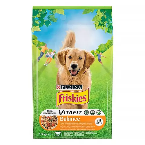 Állateledel száraz PURINA Friskies Vitafit Balance kutyáknak csirkehússal és zöldségekkel 10kg