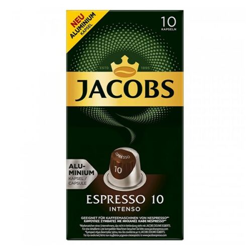 Kávékapszula JACOBS Nespresso Espresso 10 Intenso 52g 10 darab/doboz
