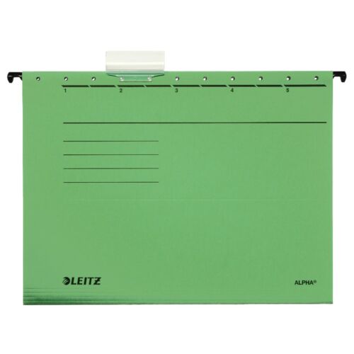 Függőmappa LEITZ Alpha Standard A/4 karton zöld 25 db/doboz